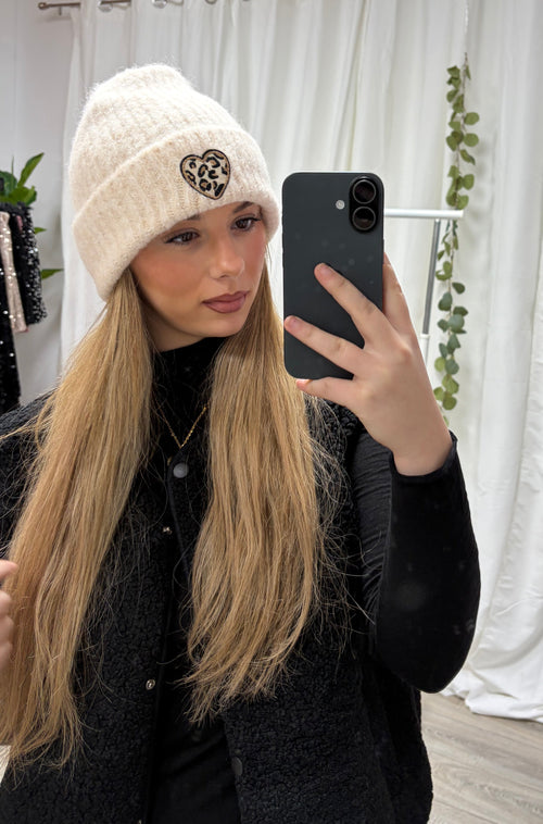 Iconic Leo Heart Beanie