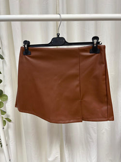 Iconic Faux Leather Skort
