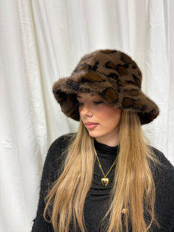 Iconic Faux Leo Fur Bucket Hat